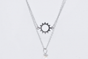 kapyco collier argent double soleil perle 0005